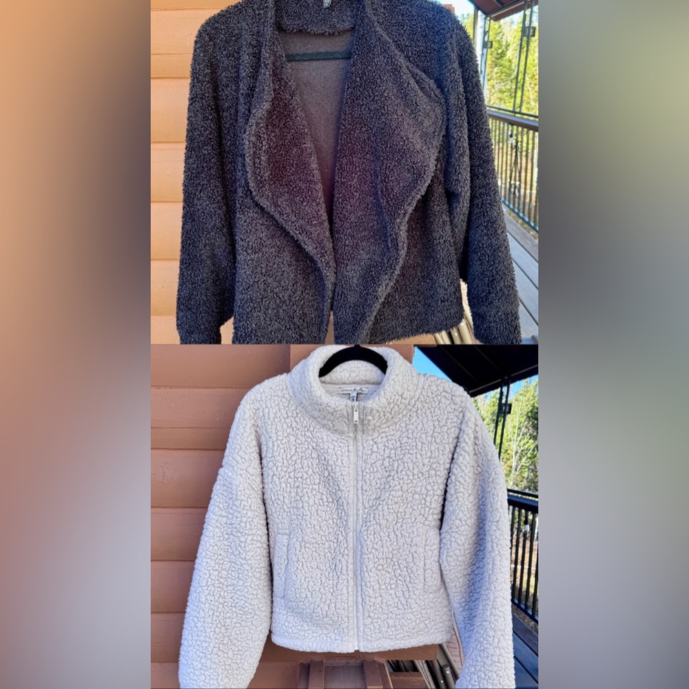 BUNDLE Express Cream & Black Sherpa Jackets